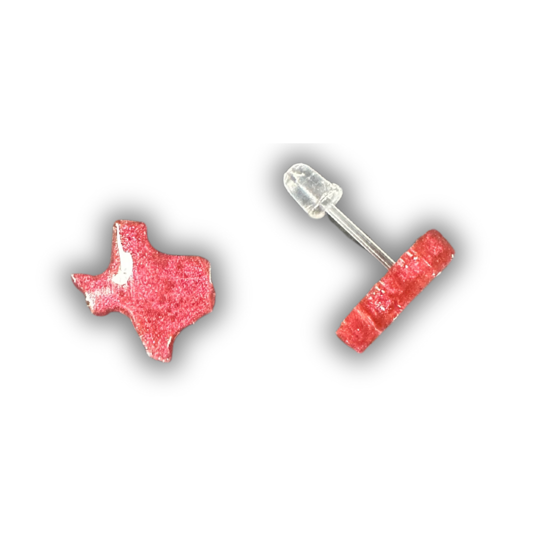 Texas Pride Stud Earrings | Hypoallergenic Plastic Posts