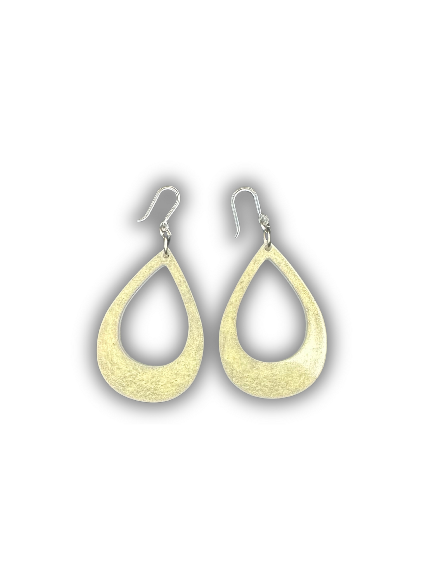 Hollow Teardrop Resin Dangle Earrings with Hypoallergenic Plastic Hooks – For Sensitive Ears gold