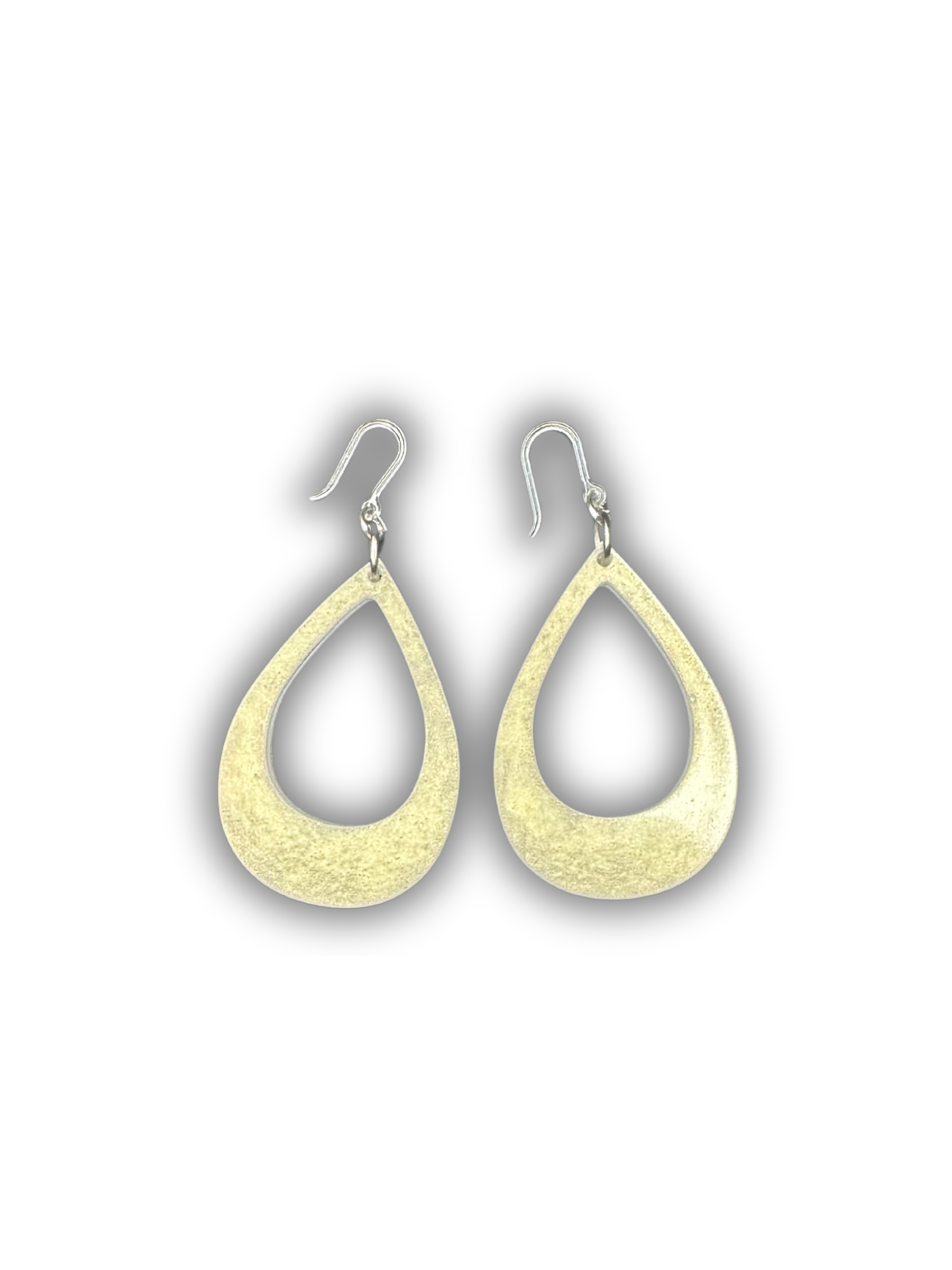 Hollow Teardrop Resin Dangle Earrings with Hypoallergenic Plastic Hooks – For Sensitive Ears gold